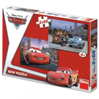 Puzzle 2w1 2x66 el. Cars Dino 38507